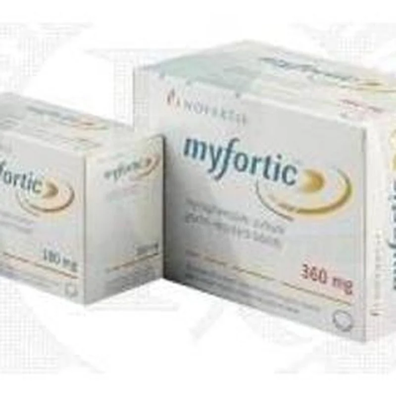 Упаковка препарата MYFORTIC (Майфортик) 360 мг, 120 таблеток
